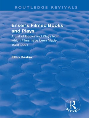 cover image of Enser's Filmed Books and Plays